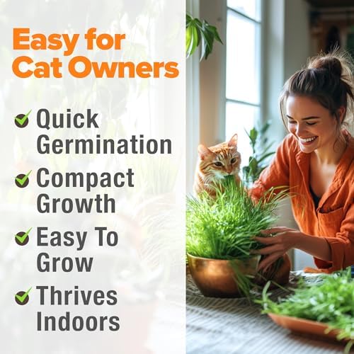 HOME GROWN Cat Grass Seeds 16 oz, Oat & Barley Mix, Easy to Grow - Image 6