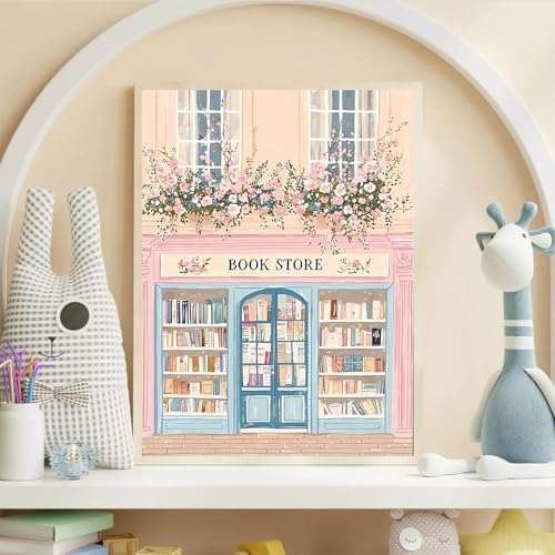 Pink Bookstore Diamond Art Kits for Adult Diamond Painting Kit for Beginner - Image 5