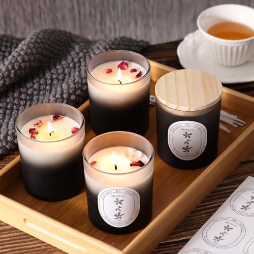 REISEN 12 Pcs 10oz Gradient Black Candle Jars for Candle Making Kit - Image 4