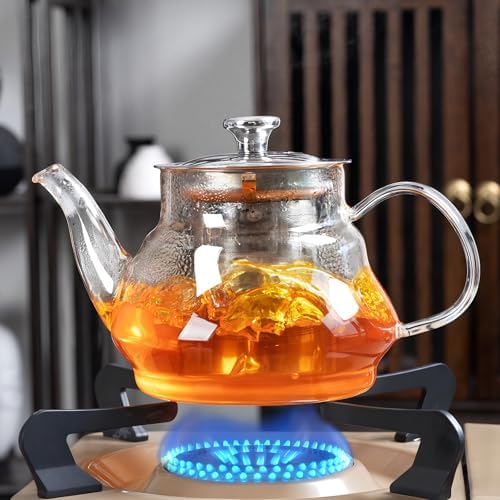 FrutPunch 20OZ Stovetop Safe Glass Teapot with Infuser and Lid by FrutPunch