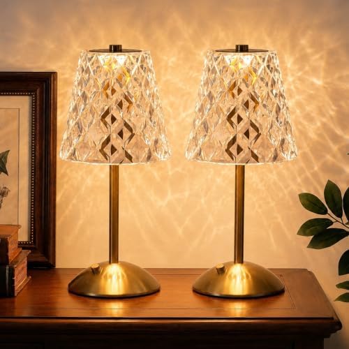 Nusogon 2 Pack Rechargeable Cordless Table Lamp, Touch Control Desk Lamp by Nusogon