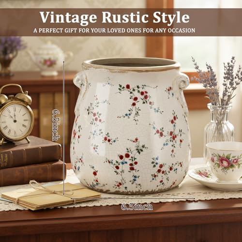 Ceramic Scroll Planter 6.5 Inch, Milky - Image 2