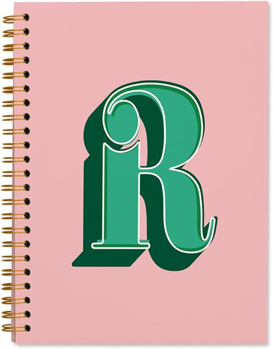 ShowDraven Vintage Initial Letter R Notebook, Personalized Gifts Notebook, Custom Notebook Journals With Initials, Customized Gifts, Monogrammed Gifts for Women, Hardcover Spiral Notebook 5.5 x 8.3