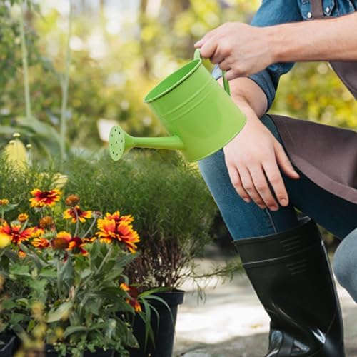 Small Watering Can, 1L Metal Flower Garden Watering Can, Gardening Tool Accessories for Outdoor Indoor Plants Lawn (Green) - Image 3