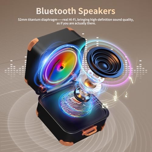 Record Player Bluetooth Speaker，Mini Record Player，Retro Vinyl,Small Bluetooth speaker Wireless,HD Sound Quality, Kawaii,Suitable for Family Parties, Birthday Gifts，2026 Spring Women's Gifts - Image 4