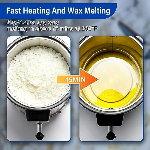 TCFUNDY Candle Making Wax Melting Pot 8L Electric Non-Stick DIY Wax Melter - Image 2