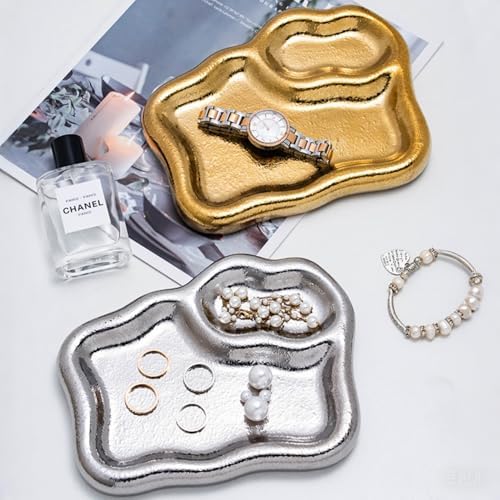 Ceramic Jewelry Tray Dish Large-sized Display Organizer Trinket Watch Keys, Dressing Table Decor Aesthetic Dish Holder for Mother's Day/Christmas/Thanksgiving/Birthday Gift - Image 7