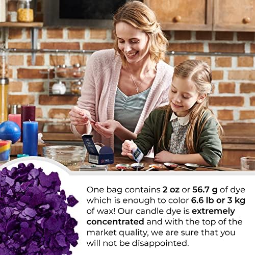 Violet Candle Dye 2 oz for Soy Candle Making – Wax Color Chips - Image 4