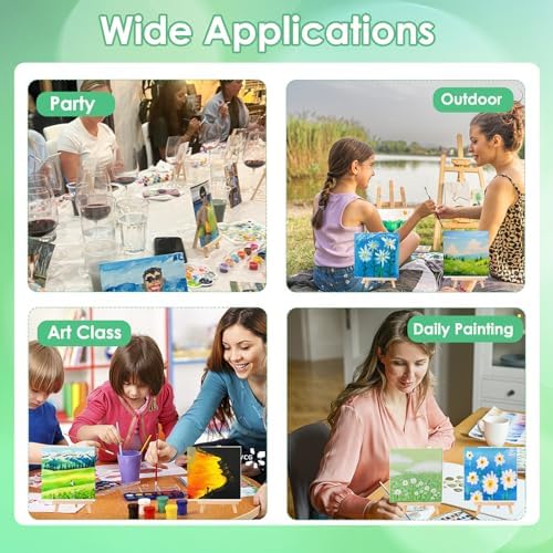 10 Set Canvas Painting Kit, 4 x 4 Inch Canvas Boards for Painting - Image 7