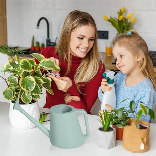 ZXJ Plant Watering Cans for Indoor and Outdoor Home Garden Plants - with Long Spout - Light Green - 1/2 Gallon - Image 5