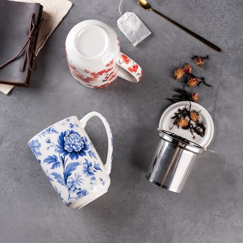 AmorArc Tea Cup With Infuser and Lid, 18oz Loose Leaf Tea Mug With Steeper - Image 5