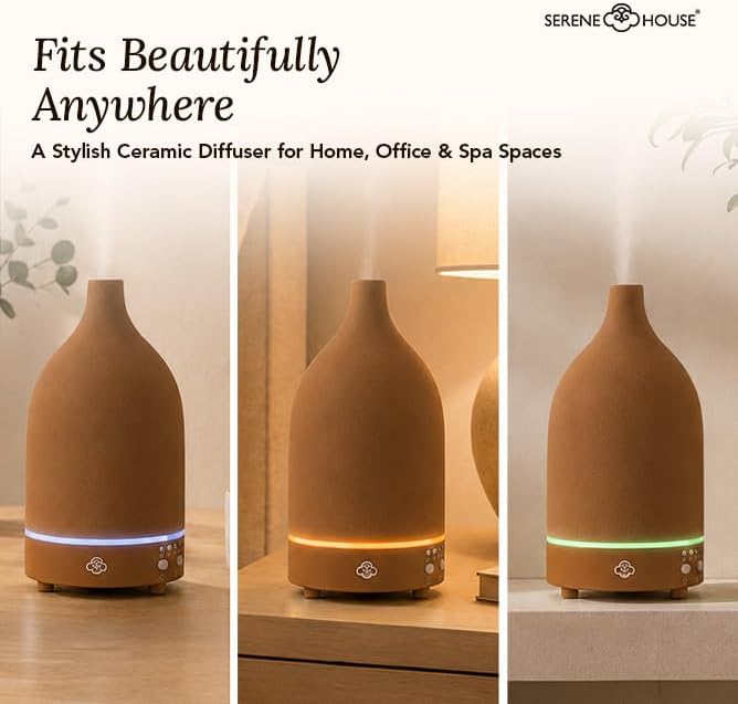 Serene House Vapor Ultrasonic Aroma Diffuser Ceramic Terracotta 90ml - Image 3