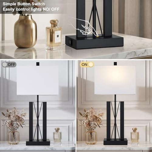 Lolikit 25" Modern Table Lamp for Living Room,Bedside Lamp for Bedroom - Image 4