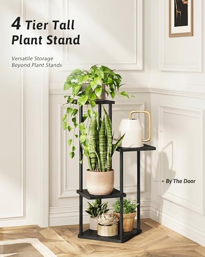 GENTINGBRO Corner Plant Stand Indoor Tall Plant Stand Black 4 Tier - Image 4