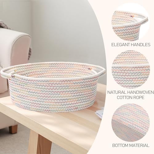 JMvicyroam Small Woven Basket, Empty Gift Basket, Colorful/1 Pack - Image 3