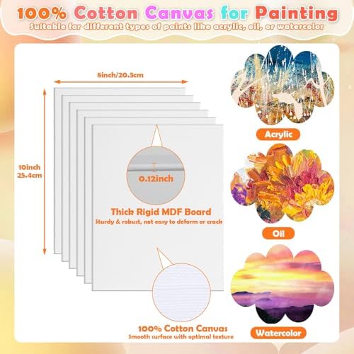 10 Pack Sip and Paint Kit for Adults Girls Night, Canvas Painting Kit - Image 6