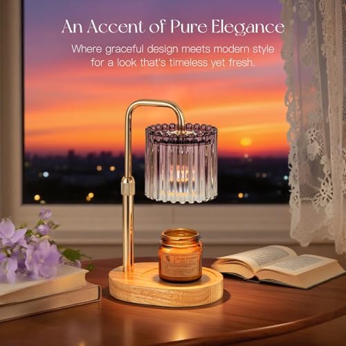 Candeldo Candle Warmer Lamp with Timer: Purple Wax Melt Warmer - Image 2