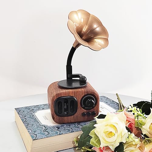 Tipmant Mini Classic Wireless Bluetooth Speaker Stereo Audio Retro Vintage Record Player Model Home Room Decor - Image 2
