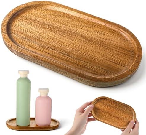 Small Acacia Wood Serving Trays, Wooden Salt and Pepper Mill Tray by Unknown