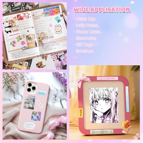 800Pcs Japanese Sticker Book for Journaling Adult, Cute Scrapbook Stickers - Image 3