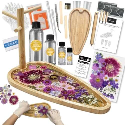 Auraeve All-in-One DIY Resin Craft Kit - Flower Jewelry Stand for Adults by AuraeveStudio