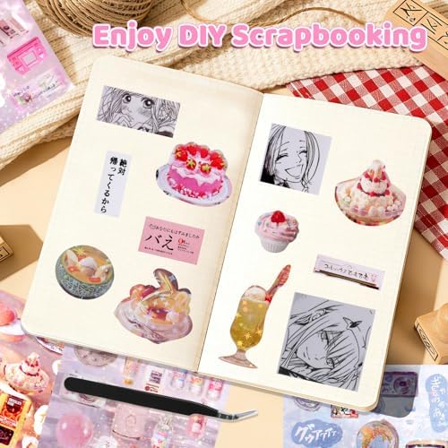 800Pcs Japanese Sticker Book for Journaling Adult, Cute Scrapbook Stickers - Image 5