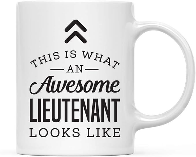 Andaz Press 11oz. Ceramic Coffee Tea Mug Thank You Gift, This is What an Awesome Lieutenant Looks Like, 1-Pack