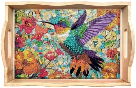 EWJRNSF Diamond Art Kits for Adults Wooden Serving Trays with Handles by EWJRNSFDiamondPainting