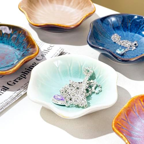Ceramic Jewelry Dish, 1, Kiln Transformed Lotus Khaki Color - Image 6