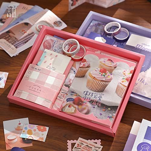 UPSYTIO Vintage Scrapbook Kit, Journaling Scrapbooking Supplies with A6 Grid Notebook, Aesthetic Paper, Stickers, Washi Tape for DIY Craft - Image 4