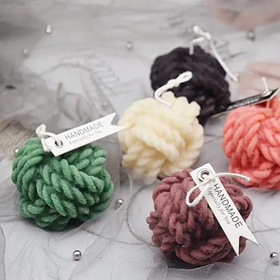 Candle Molds - Silicone Mold for Candles Making, DIY 3D Moulds for Soy Wax, Beeswax, Scented Candle, Valentine's Day Gifts (Knitted Ball) - Image 4