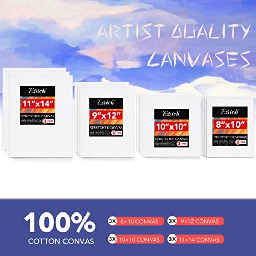 ESRICH 60PCS Acrylic Paint Set for Adults with Table Wood Easel - Image 4