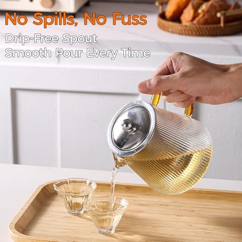 Glass Teapot with Removable Infuser, 32 oz (950 ml) - Image 4
