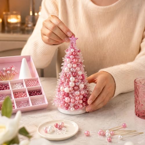 Craft Kits for Adults DIY Beaded Christmas Tree Indoor Desk Decorations Kit - Image 4