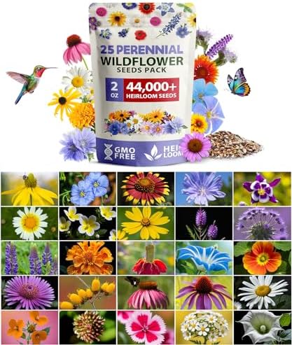 HOME GROWN 19 Wildflower Variety Mix 44,000 Flower Seeds 2 oz by HOMEGROWN
