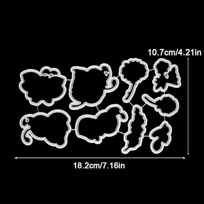 Ladybug Flower Stamps and Cutting Dies for Card Making DIY Transparent Silicone Clear Stamp and Metal Die Cuts Sets for Scrapbooking Paper Greeting Cards Decor Seals Craft Supplies
