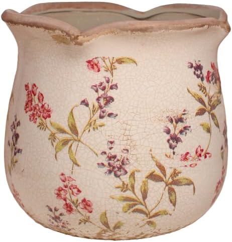 French Farmhouse Ceramic Flower Pot & Utensil Holder for Indoor/Outdoor by XiaanJiaju