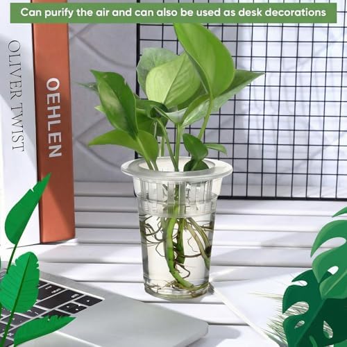 Baderke 100 Pcs Plastic Plant Propagation Vase for Indoor Decor, 3.94'' - Image 3