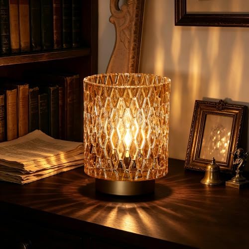 ULAROOM Battery Operated Table Lamp,Cordless Small Accent lamp, Amber by Ularoom