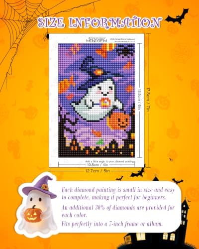 forever young Halloween Small Diamond Art Kits, 5x7 Inch Canvas - Image 6