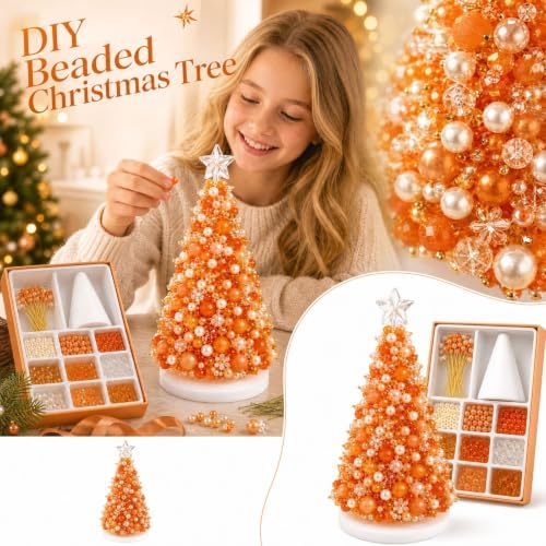 Craft Kits for Adults DIY Beaded Christmas Tree Indoor Desk Decorations Kit - Image 5