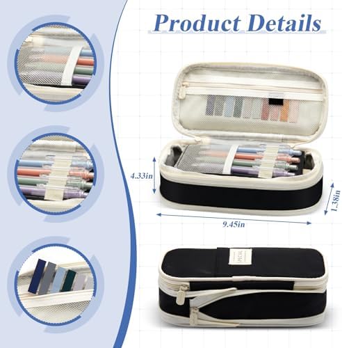 Jutom 39 Pcs Aesthetic Book Annotation Kit,Black,Cute Style - Image 4