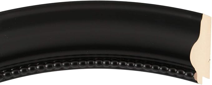 OVALCREST Oval Beveled Wall Mirror for Home Decor - Heritage Style - Matte Black - 21x25 Outside Dimensions