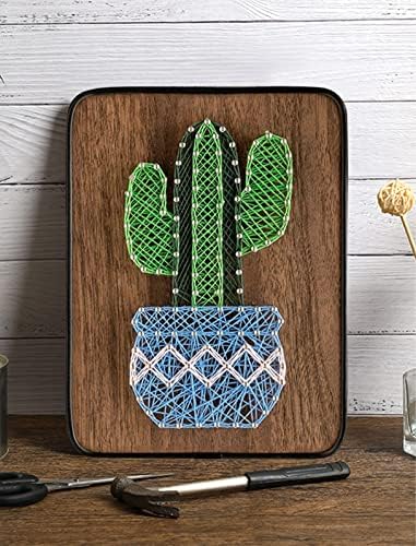 BAZIMA DIY String Art Kit for Beginner,DIY Cactus Craft Kit,Unique Gift,Craft Kit for Holidays - Image 4