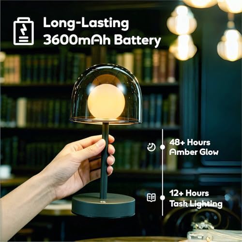 LED Modern Lamp, Small Mushroom Lamp Cordless, Unique Decor Light - Image 4