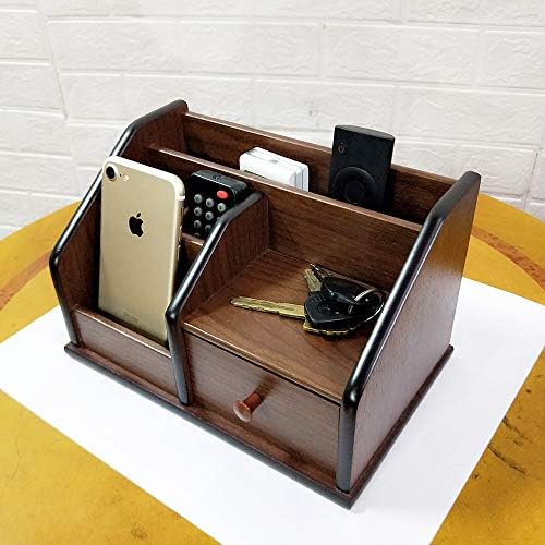N Desk organizer wood with small drawer Office and Home organization like remote control holder pencil holder HeBen1029 - Image 3