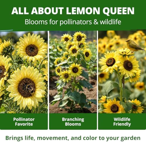 HOME GROWN Lemon Queen Sunflower Seeds, 100 Seeds, Helianthus annuus - Image 4