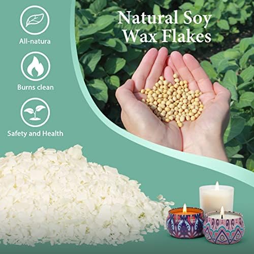 SAEUYVB 10lbs Soy Wax for Candle Making, Candle Making Kit with Wax Melter - Image 3