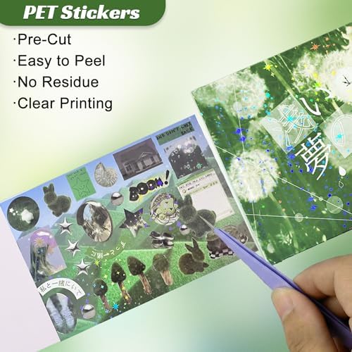 Dreamcore Sticker Book for Adults, Japanese Sticker Book with 72 Sheets, Scrapbook Sticker Book for Journaling, Aesthetic Stickers for Planner, Laptop, Phone Decoration（Dreamcore 5） - Image 4