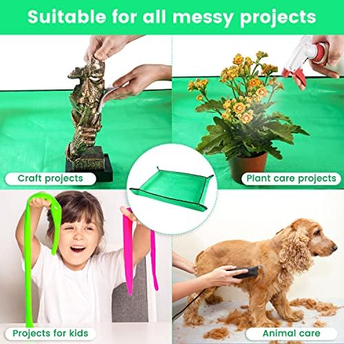 39.5" X 31.5" Large Repotting Mat for Indoor Plants Transplanting and Dirt Control Portable Potting Tray Plant Gifts for Plant Lovers Gardening Gifts for Women & Men (Pack of 3) - Image 2